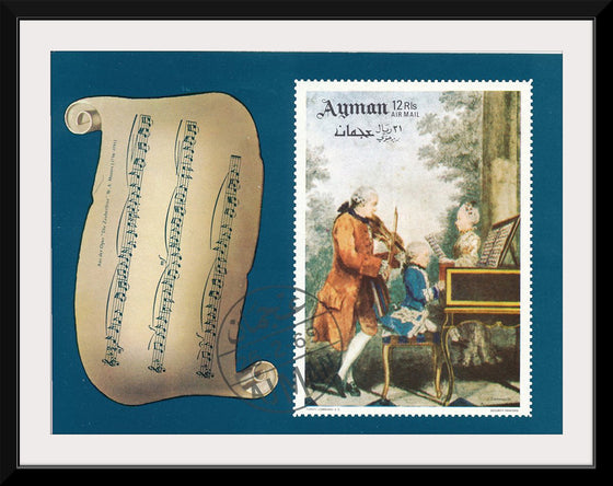 "Stamp of Ajman - Wolfgang Amadeus Mozart (1969)"