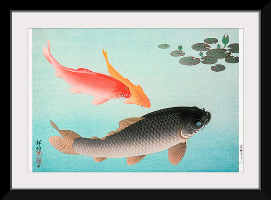 "Common and Golden Carp (1935)", Ohara Koson