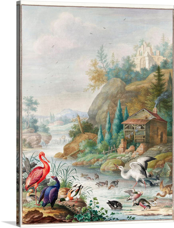 “Birds near a Mountain Stream” by Herman Henstenburgh is a beautiful and detailed artwork that would make a great addition to any collection. 
