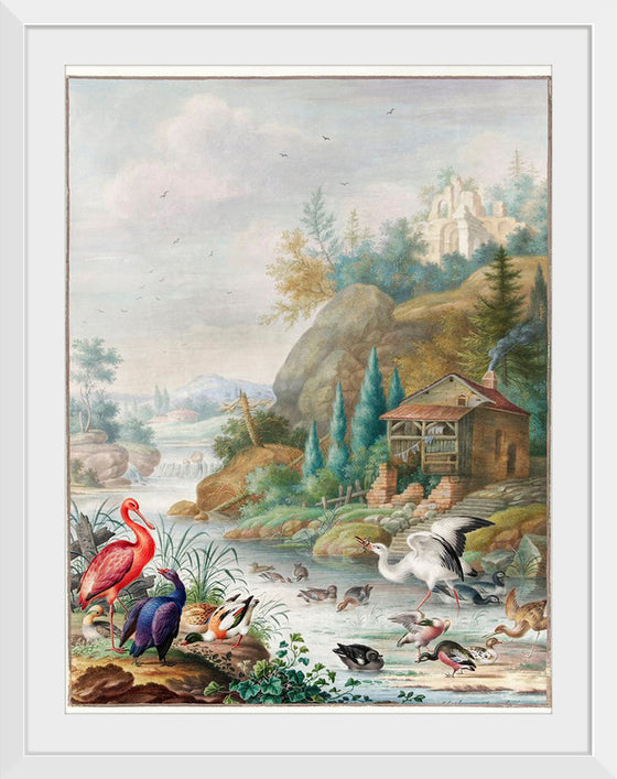 "Birds near a Mountain Stream (c.1683-c.1726)", Herman Henstenburgh
