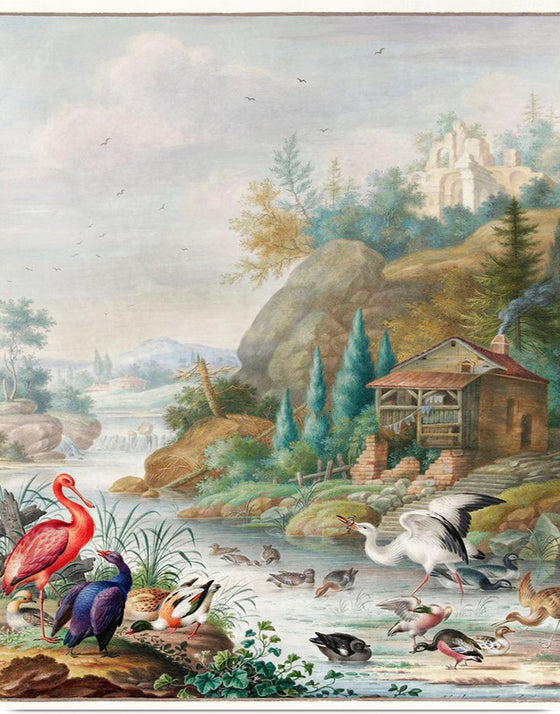 "Birds near a Mountain Stream (c.1683-c.1726)", Herman Henstenburgh