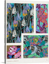 Immerse yourself in a world of vibrant colors and intricate designs with this exquisite print. The collection showcases a unique blend of colors and patterns, capturing the delicate beauty of flowers with an abstract twist. Each piece within the collection is a statement, with dynamic strokes and bold hues that breathe life and energy into any space.