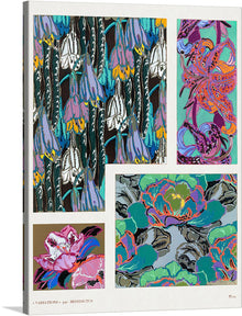  Immerse yourself in a world of vibrant colors and intricate designs with this exquisite print. The collection showcases a unique blend of colors and patterns, capturing the delicate beauty of flowers with an abstract twist. Each piece within the collection is a statement, with dynamic strokes and bold hues that breathe life and energy into any space.