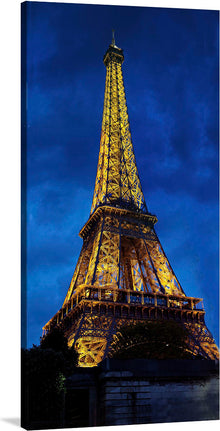  "Eiffel Tower Lit Up at Night"