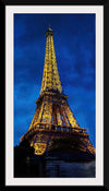 "Eiffel Tower Lit Up at Night"