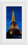 "Eiffel Tower Lit Up at Night"