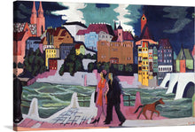  This beautiful print of Ernst Ludwig Kirchner's "View of Basel and the Rhine" is a must-have for any fan of Expressionism, Kirchner's work, or simply beautiful artwork. The print captures the city of Basel and the majestic Rhine River in all their glory.