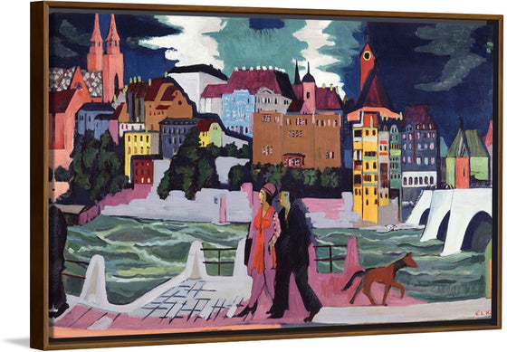 "View of Basel and the Rhine (1927–1928)", Ernst Ludwig Kirchner