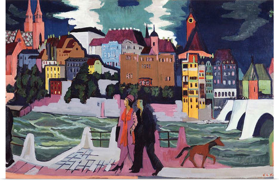 "View of Basel and the Rhine (1927–1928)", Ernst Ludwig Kirchner