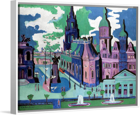 "View of Dresden: Schlossplatz (1926", Ernst Ludwig Kirchner