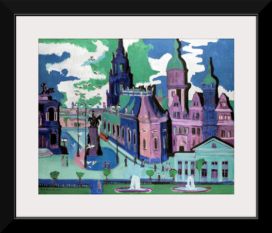 "View of Dresden: Schlossplatz (1926", Ernst Ludwig Kirchner