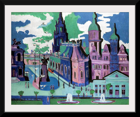 "View of Dresden: Schlossplatz (1926", Ernst Ludwig Kirchner