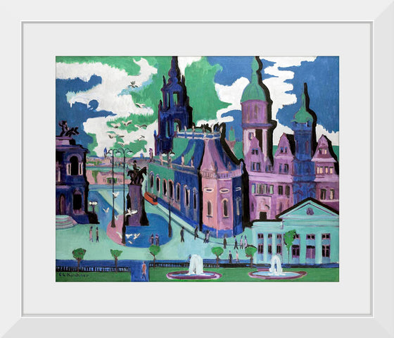 "View of Dresden: Schlossplatz (1926", Ernst Ludwig Kirchner