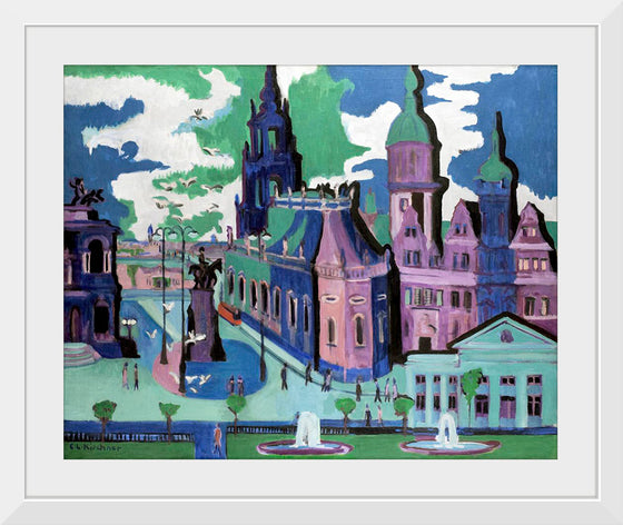 "View of Dresden: Schlossplatz (1926", Ernst Ludwig Kirchner