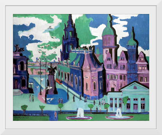 "View of Dresden: Schlossplatz (1926", Ernst Ludwig Kirchner