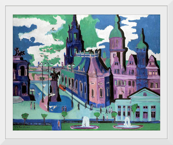 "View of Dresden: Schlossplatz (1926", Ernst Ludwig Kirchner