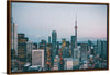 "Toronto Cityscape in Twilight with CN Tower"