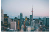 "Toronto Cityscape in Twilight with CN Tower"