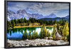 “Lake O’Hara” is a mesmerizing print capturing the serene beauty of a pristine lake nestled amidst the grandeur of majestic mountains. The crystal-clear waters mirror the lush greenery and towering peaks, creating a symphony of natural elegance. Every detail, from the tranquil waters to the rugged mountain terrain, is captured with exquisite clarity, inviting viewers into a world where nature’s majesty reigns supreme. 