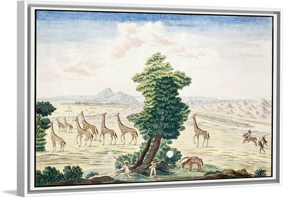 "Giraffe-Hunt Near the Orange River in the Vicinity of the Augrabies Falls on the Orange River (1778–1779)", Robert Jacob Gordon