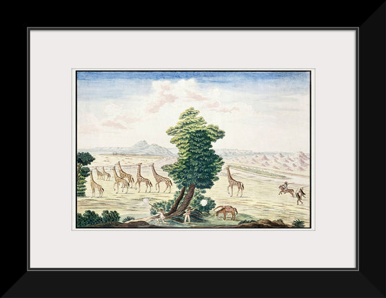 "Giraffe-Hunt Near the Orange River in the Vicinity of the Augrabies Falls on the Orange River (1778–1779)", Robert Jacob Gordon