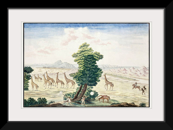 "Giraffe-Hunt Near the Orange River in the Vicinity of the Augrabies Falls on the Orange River (1778–1779)", Robert Jacob Gordon