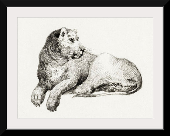 "Lying lion by Jean Bernard (1775-1883)", Jean Bernard