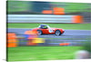 Experience the thrill of speed and racing with this vibrant print. The artwork captures a dynamic race car, adorned with the iconic number 75, in full motion on a racetrack. The blurred background and splashing water accentuate the sense of speed and competition, while the lush greenery provides a stark contrast to the powerful machine.