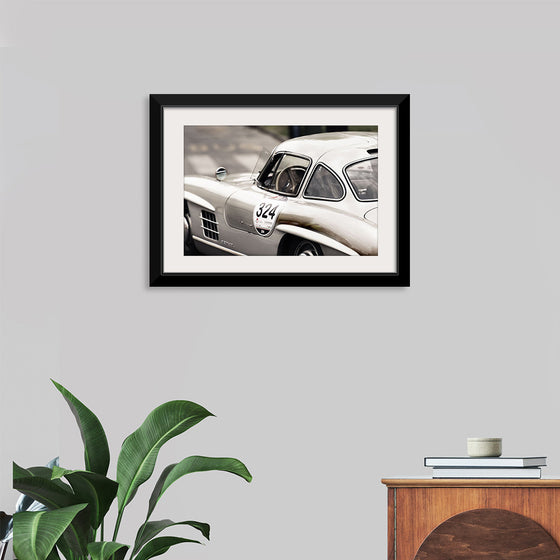 "Silver Vintage Racing Car"