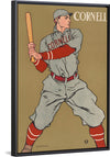 "Vintage Drawing of a Baseball Player Holding a Bat (1866-1925)", Edward Penfield