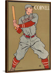 "Vintage Drawing of a Baseball Player Holding a Bat (1866-1925)", Edward Penfield