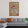 "Vintage Drawing of a Baseball Player Holding a Bat (1866-1925)", Edward Penfield