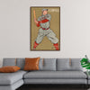 "Vintage Drawing of a Baseball Player Holding a Bat (1866-1925)", Edward Penfield