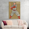 "Vintage Drawing of a Baseball Player Holding a Bat (1866-1925)", Edward Penfield