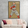 "Vintage Drawing of a Baseball Player Holding a Bat (1866-1925)", Edward Penfield