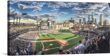  This print of the Detroit Tiger’s Comerica Park is a must-have for any baseball fan. The panoramic view captures the excitement of the game and the beauty of the park.