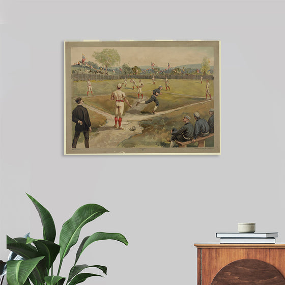 "Base ball / aquarelle print", L. Prang & Co