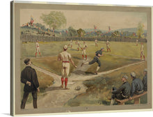  This beautiful print of “Base ball / aquarelle print” by L. Prang & Co is a must-have for any sports lover. The print features a stunning depiction of a baseball game, with intricate details and warm colors that are beautifully rendered. The players are shown in action, with the pitcher winding up to throw the ball and the batter getting ready to hit it. 