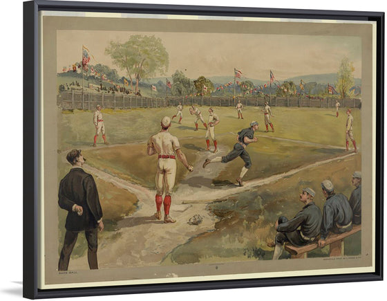 "Base ball / aquarelle print", L. Prang & Co