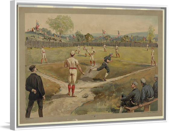 "Base ball / aquarelle print", L. Prang & Co