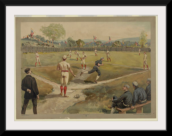 "Base ball / aquarelle print", L. Prang & Co