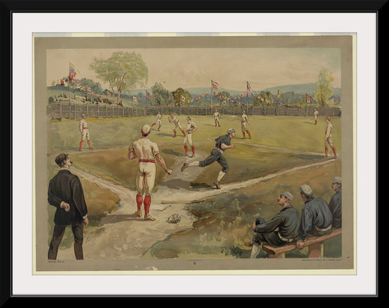 "Base ball / aquarelle print", L. Prang & Co