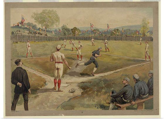 "Base ball / aquarelle print", L. Prang & Co