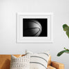 "Close Up of a Basketball in Black and White"