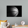 "Close Up of a Basketball in Black and White"