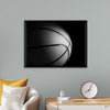 "Close Up of a Basketball in Black and White"