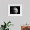 "Close Up of a Basketball in Black and White"