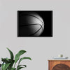 "Close Up of a Basketball in Black and White"