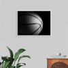 "Close Up of a Basketball in Black and White"