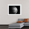 "Close Up of a Basketball in Black and White"